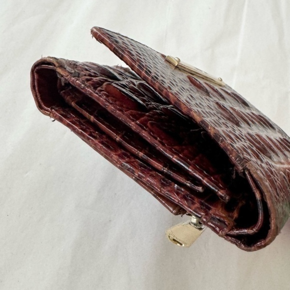 Brahmin Cordelia Brown‎ Pecan Melbourne Croc Embossed Wallet - Picture 12 of 16